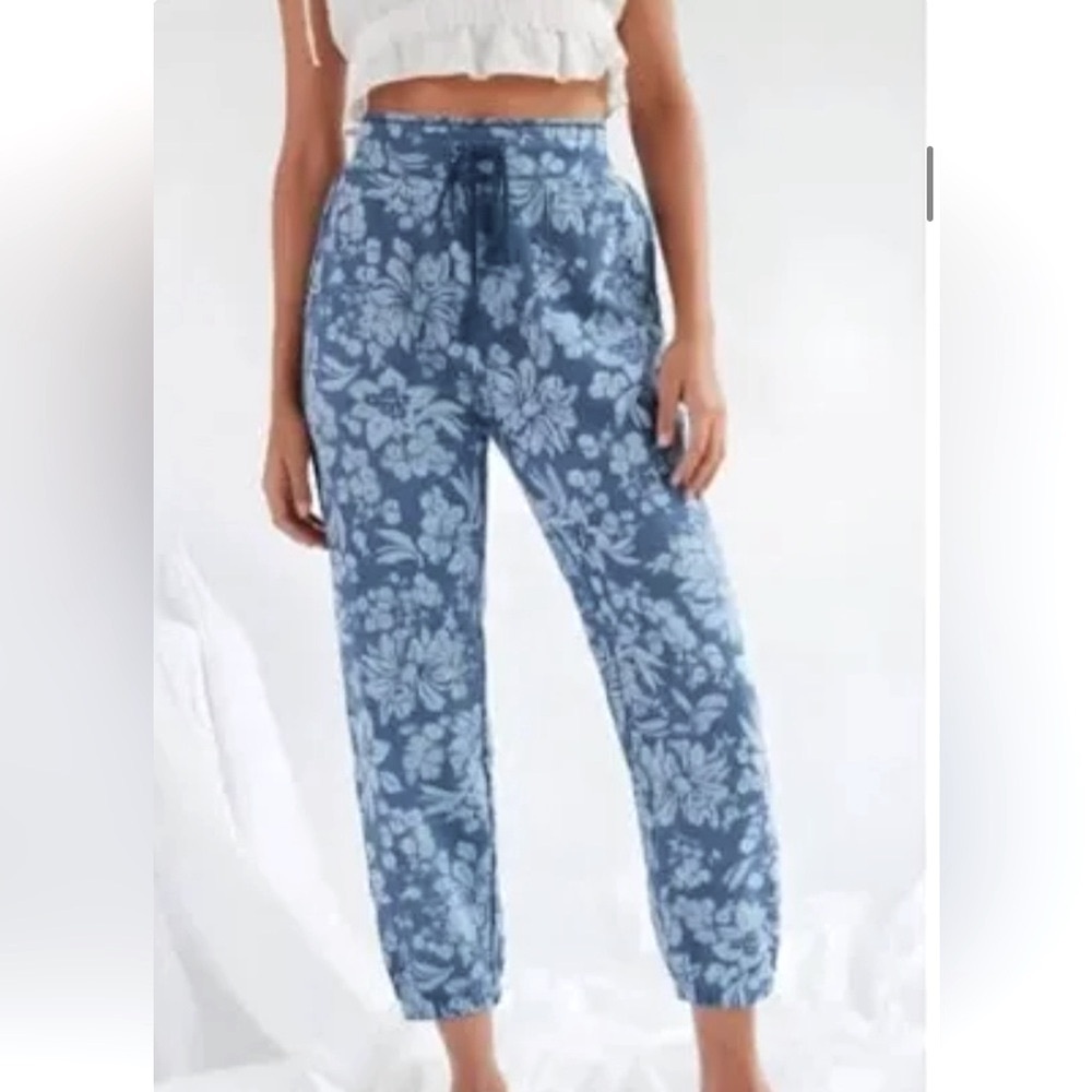 Floral Blue Joggers